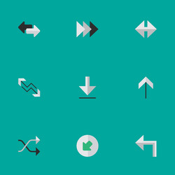 set of simple cursor icons vector image