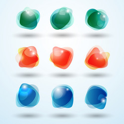 Ui set of abstract shape Royalty Free Vector Image