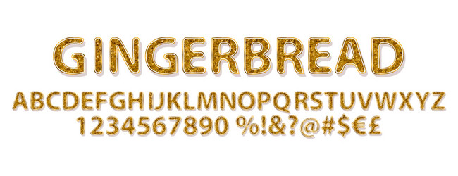 Alphabet gingerbreads Royalty Free Vector Image