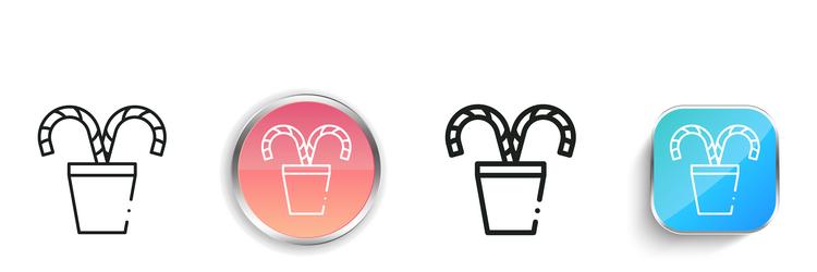 lollipops icon thin linear regular and button vector image