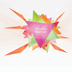 background with triangles and lines annual report vector image