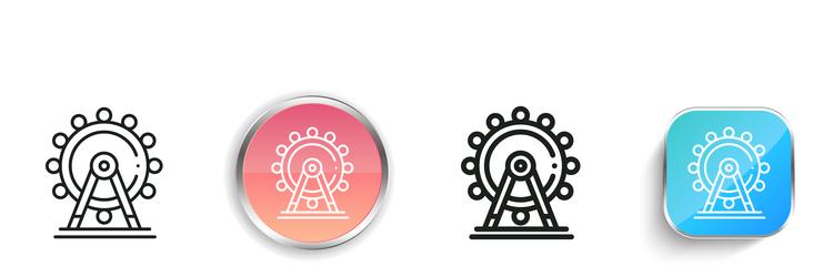 london eye icon thin linear regular and button vector image