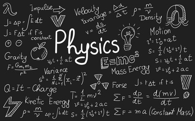 Physics Formulas & Science Background vector image