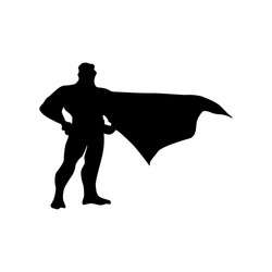 Superhero man silhouette vector