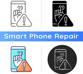 touch display not working icon vector image