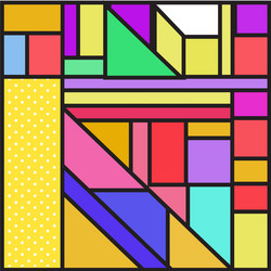 abstract geometric colorful background memphis vector