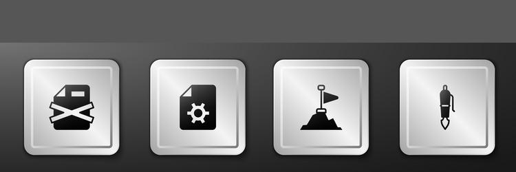 Set delete file document settings vector