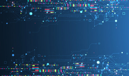 abstract technology concept with plexus effect vector image