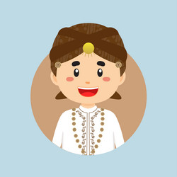 Avatar of a west java indonesian character vector