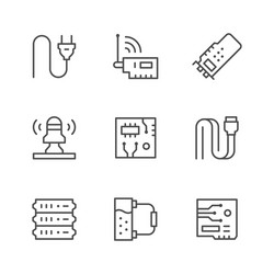 Computer Component Icons vector image