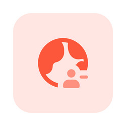 deleting a user account on global scale vector image