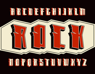 Hard Rock Font - Bold & Angular vector image