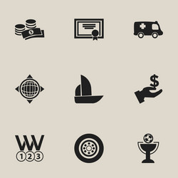 set of 9 editable complicated icons includes vector image