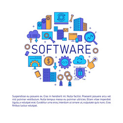 Digital Software Application Banner vector image