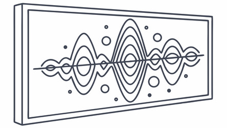 abstract sound wave pattern design generative ai vector image