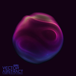 abstract sphere of particles points array vector image