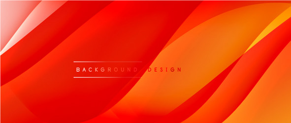 fluid gradient waves with shadow lines and glowing vector image