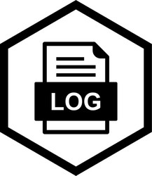 log file document icon vector image