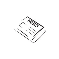 Newspaper icon template vector