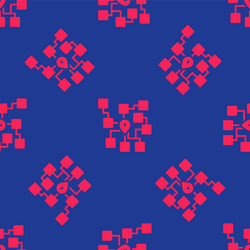 red neural network icon isolated seamless pattern vector image