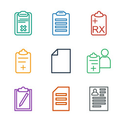 9 clipboard icons vector