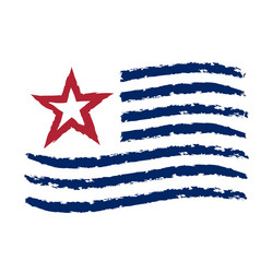 american wave flag independence day symbol Vector Image