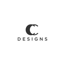 Cc initial monogram logo circle rounded Royalty Free Vector
