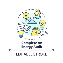 Full scale audit blue gradient concept icon Vector Image