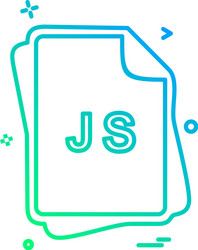 js file type icon design vector image