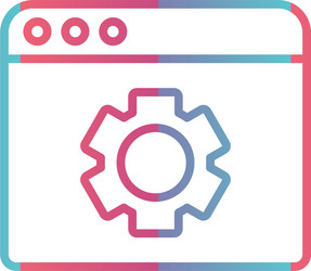 web browser line gradient design vector image