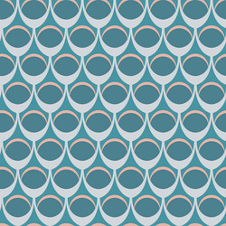 abstract seamless repeat circle shapes in blues vector image