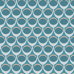 Abstract seamless repeat circle shapes in blues vector