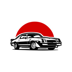 american muscle car icon isolated Vector Image