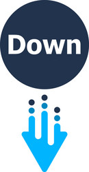 arrow down icon - button for web site vector