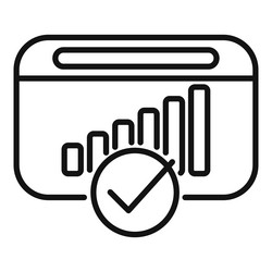 insight web graph icon outline data vector image