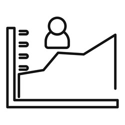 line chart displaying business growth with user vector image