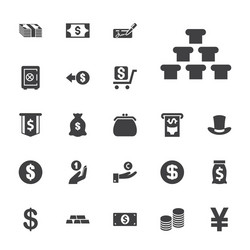 22 wealth icons vector