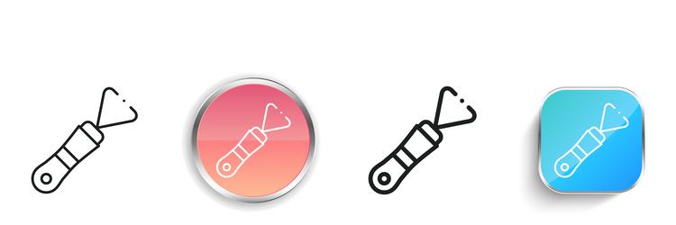 loop icon thin linear regular and button style vector image