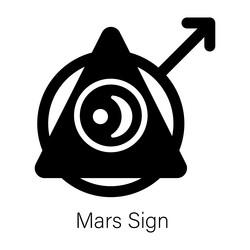 mars sign Vector Image