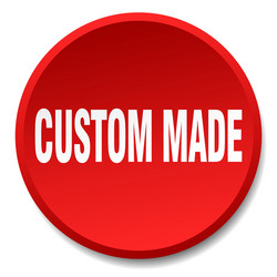 custom made red round flat isolated push button vector image