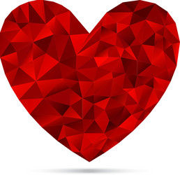 Heart from triangles vector