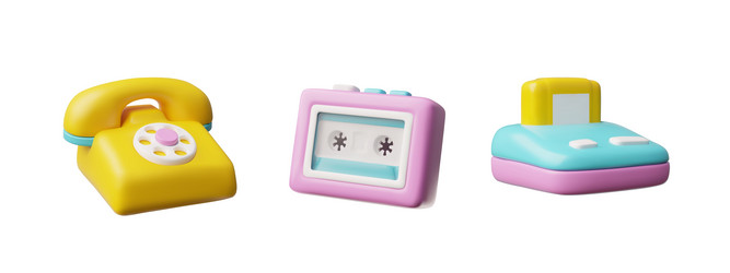 retro 3d rendering of a gamepad with cartridge vector image