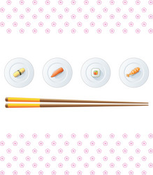 sushi menu template vector