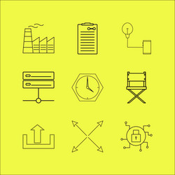 web linear icon set simple outline icons vector