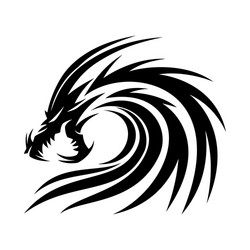 Black Dragon Icon Vector Image