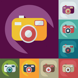 Flat modern design with shadow camera icon Vector Image