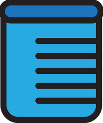 Measuring cup laboratory flask tool icon Vector Image