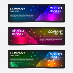 Neon banners poster retro vector