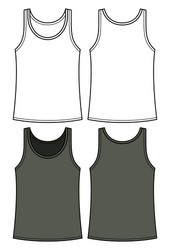 Singlet Template - Front & Back Vector Image
