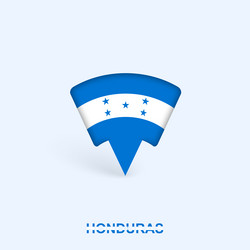 honduras flag map pointer design with shadow vector image